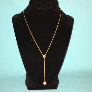 Kate Spade New York Purely Pearly Pave Y  Necklace